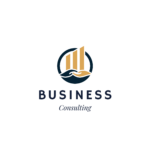 Black Gold Modern Business Consulting Logo Design