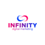 Pink and Blue Modern Infinity Digital Marketing Logo