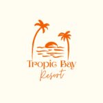 Red Orange Simple Tropic Bay Resort Logo